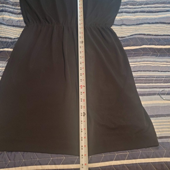 Talbots Size M Black Drop Elatic Waist Knit Stretch Boxy Minimalist Midi Dress - Picture 7 of 9